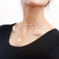 Jewelry Fashion Double Imitation Pearl LOVE Rose Pendant Necklace Women's Trendy Matching Accessories