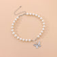 Jewelry Short Retro Metal Butterfly Pendant Necklace Female Fashion Personality Popular Pearl Necklace