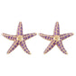 E1841 Jewelry Geometry Heavy Industry Alloy Drip Oil Earrings Starfish Beach Vacation Earrings Female