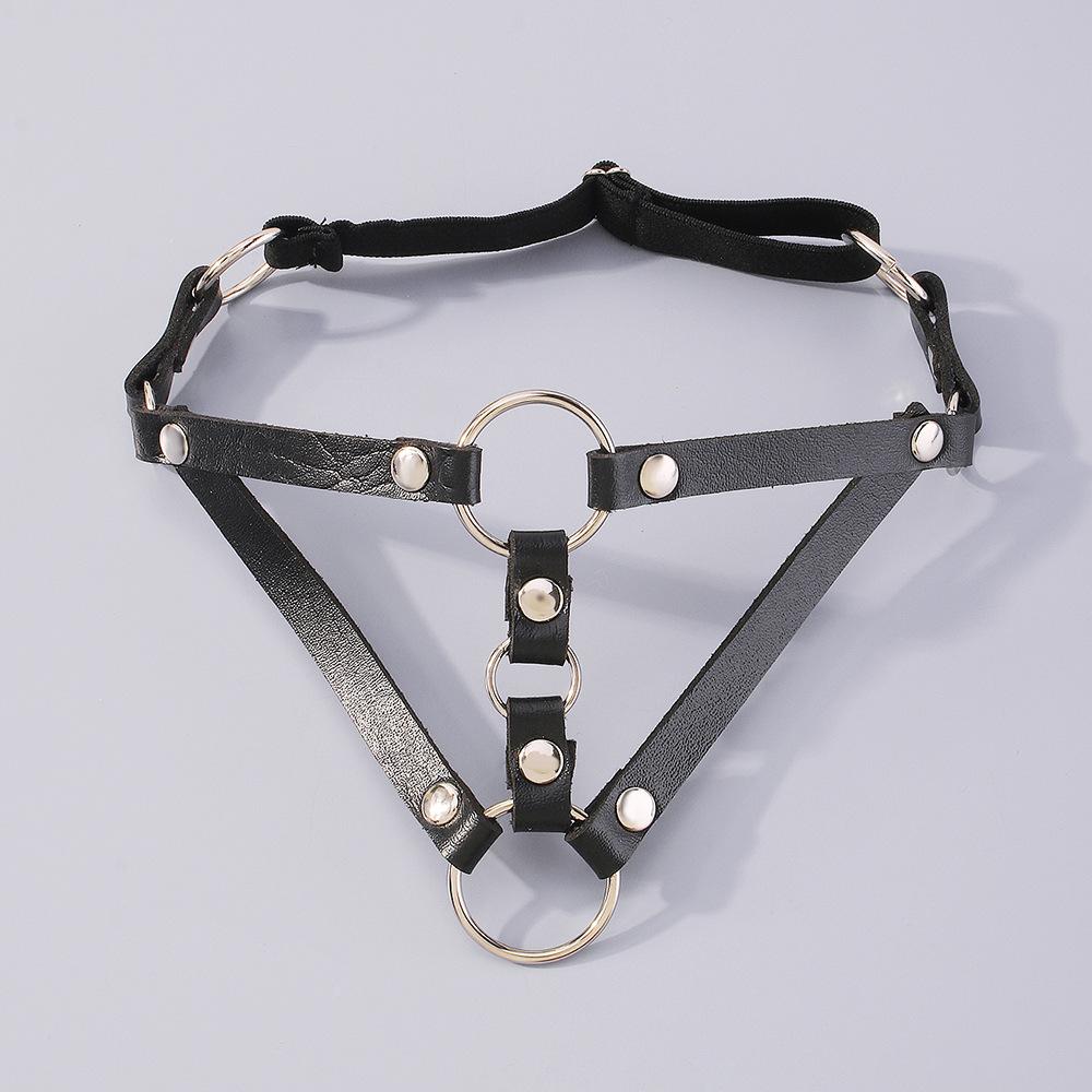 C256 Jewelry Harajuku Exaggerated Leather Leg Ring Trendy Cool Street Dance Night Hip Hop Personality Leg Decoration