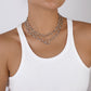 N1254 Retro O-chain Stacked Necklace Personality Exaggerated Creative Stacked Geometric Cold Necklace Female