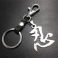 Chinese characters 'forbearance' titanium steel pendant stainless steel leather car key chain pendant waist bag pendant
