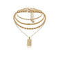Jewelry Simple Twist Chain Geometric Necklace Personality Snake Bone Chain Queen Portrait Pendant Necklace