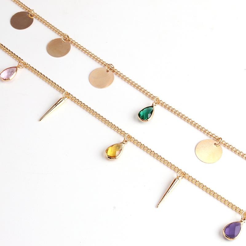 Fashion Personality Crystal Series Necklace Female Trend Simple Clavicle Chain Pendant Accessories