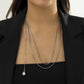 Jewelry cold metal snake bone chain multi-layer necklace female simple special-shaped imitation pearl necklace