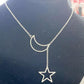 Star Moon Star Moon Titanium Steel Necklace Female Summer Net Red Ins Simple Temperament Pendant Clavicle Chain Year