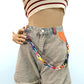 Fashion Rainbow Candy Color Resin Metal Chain Punk Hip Hop Double Pants Chain
