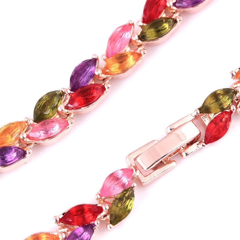 Fashionable and simple colorful zircon Mona Lisa bracelet temperament all-match color diamond bracelet