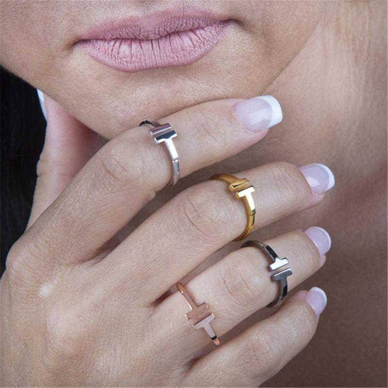 Simple and versatile strip ring fashion explosive ring jewelry adjustable personality jewelry