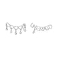 ins chain love ear clip indifferent niche design zircon hollow letter ear hanging without ear hole earrings