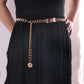 Fashion catwalk fashion skirt accessories lion head decorative belt metallic thick waist chain