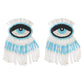 E1317 Bohemian Personality Tassel Earrings Exaggerated Devil's Eye Stud Earrings Beaded Contrasting Color Earrings