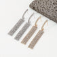 E185 Exaggerated Rhinestone Light Luxury Personality Earrings Temperament Long Earrings Cold Internet Celebrity Earrings Female