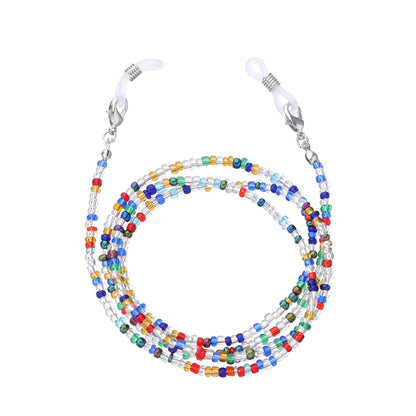 Jewelry Fashion Color Rice Beads Glasses Chain Simple Versatile Accessories 9-Piece Set