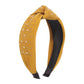 F372 trendy knotted wide-brimmed hair accessories fabric art diamond temperament headband literary retro press hair headband female