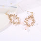 Earrings Fashion Creative Long Wheat Earrings Geometric Hollow Leaf Stud Earrings