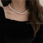 Light luxury niche fever same style pearl necklace ins women's design retro high-end clavicle chain necklace