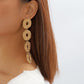 1121ZA exaggerated heavy industry metal earrings long circle earrings geometric irregular layered earrings