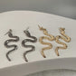 Personality Retro Spirit Snake Alloy Necklace Exaggerated Earrings Necklace Couple Punk