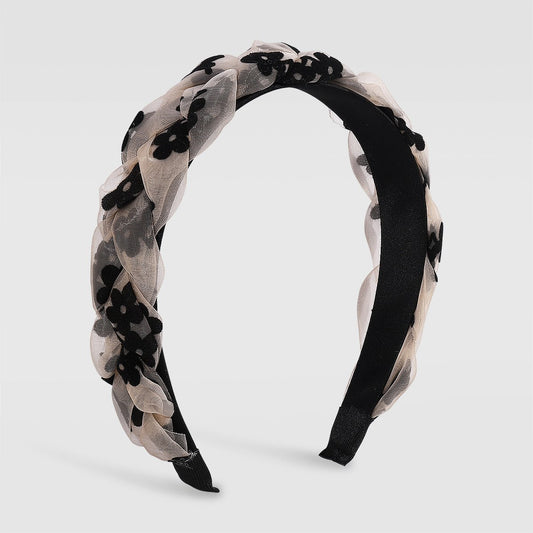 F4254 Retro Fashion Headband Sand Braided Geometric Creative Flowers Going Out High Skull Headband Female