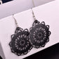 Stall Exaggerated Earrings Ferris Wheel Turntable Frosted Earrings Alloy Ear Jewelry Earrings