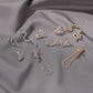 Set earrings personality five-piece set full of diamonds snake-shaped earrings punk street hipster earrings