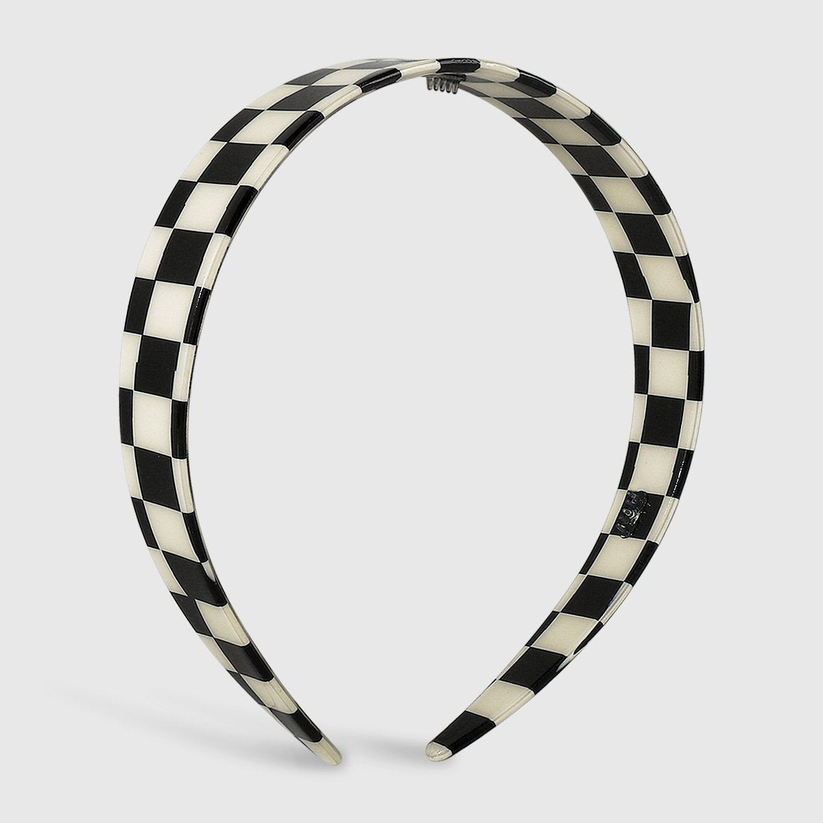 F4321 Internet celebrity checkerboard hair hoop wide-brimmed resin simple head hoop niche retro going out pressing hair headgear