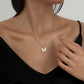 Simple Stainless Steel Zircon Butterfly Pendant Clavicle Chain Niche Exquisite Titanium Steel Gold-plated Color Preserving Necklace