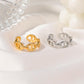 Lock ring female niche design chain index finger ring personality ins tide cold simple ladies tail ring