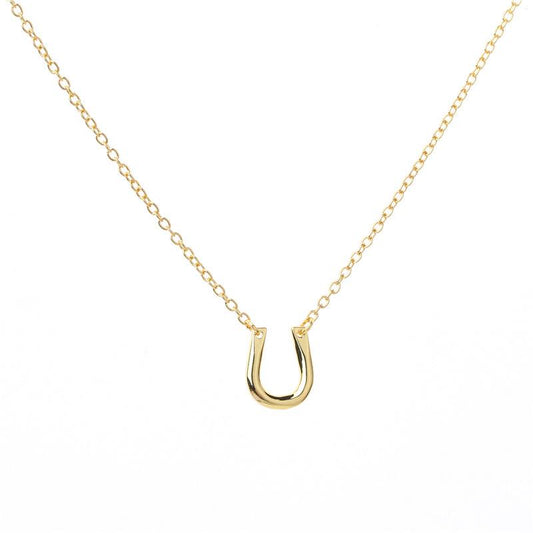 Popular Jewelry U-shaped Lucky Horseshoe Necklace Personality Exaggerated Trend Ladies Small Jewelry