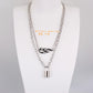 Jewelry Prickly Jewelry Fashion Simple Flame Necklace Lock Double Layer Necklace