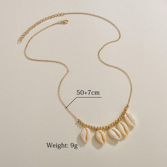 Multi-shell Combination Necklace Female Bohemian Sweet Clavicle Chain