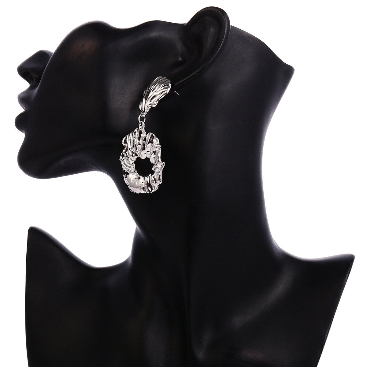 Jewelry Personality Exaggerated Creative Metal Shell Earrings Women's Geometric Irregular Stud Earrings Trend Earrings