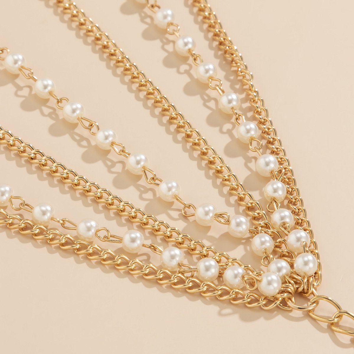 Jewelry imitation pearl thin chain mix and match body chain suit beach bikini sexy chest chain female