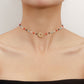 Jewelry Fashion Temperament Colorful Crystal Glass Beads Necklace Simple OT Buckle Short Flower Necklace