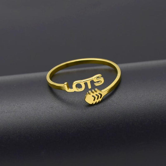 Retro Small Letter Arrow Ring Women's Small Fresh Titanium Steel Arrow Piercing Heart Ring