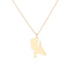 Trend Jewelry Holland Map Necklace Pendant Electroplated Gold Silver Simple Necklace