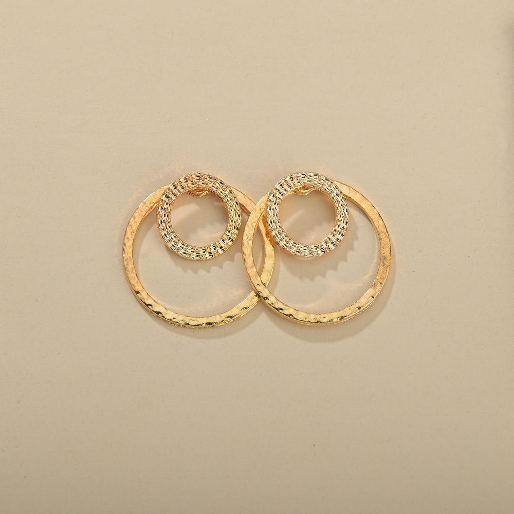 Accessories Fashion Alloy Size Circle Earrings Rear Hanging Detachable Stud Earrings Women