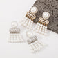 E149 Baroque Temperament Retro Earrings French Elegant Pearl Tassel Earrings Court Earrings
