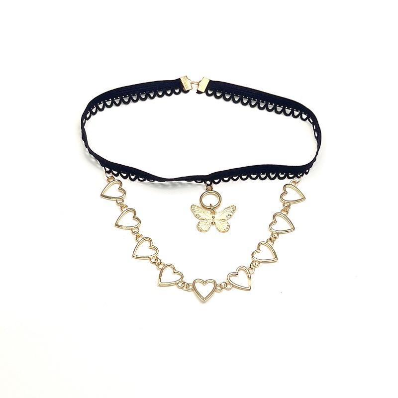 Jewelry Butterfly Pendant Hollow Love Leg Chain Female Lace Elastic Sexy Thigh Ring Body Chain