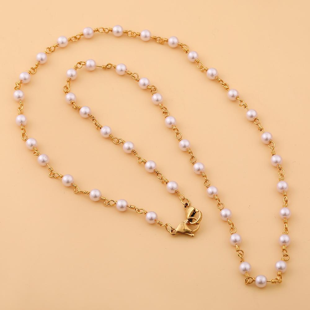 Mask Lanyard Creative Fashion Love Pearl Anti-lost Mask Hanging Chain Hanging Neck Glasses Chain