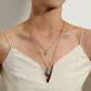 Jewelry fashion gold turquoise pendant necklace female punk trend cross pendant necklace