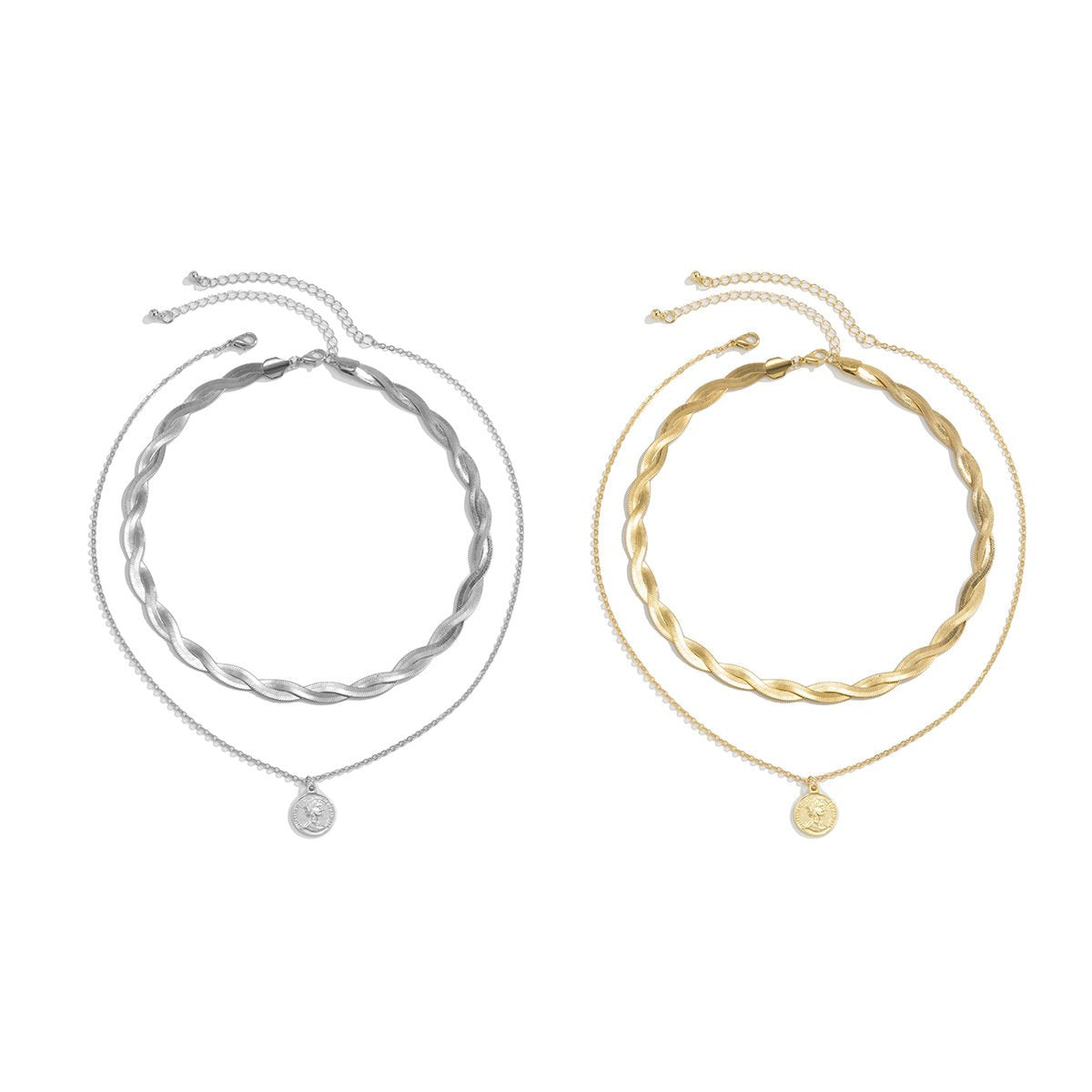 Creative twist-woven snake bone chain single-layer clavicle chain personality simple sweet cool necklace female jewelry