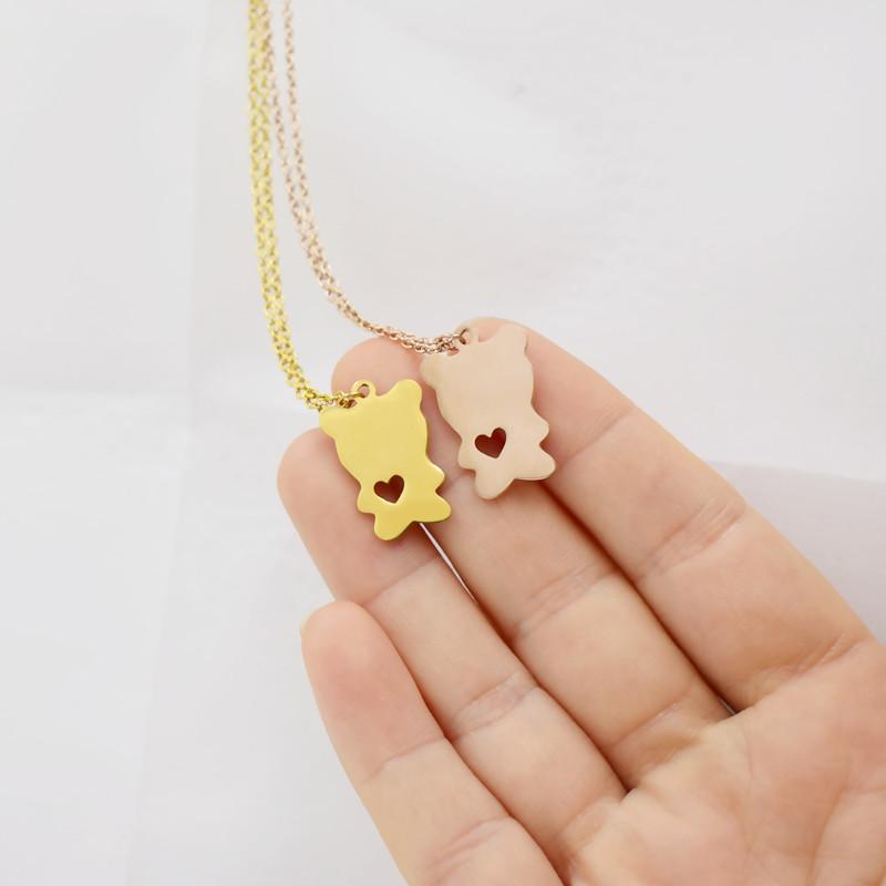 Ins light luxury small fragrance necklace female creative small animal cute bear necklace popular jewelry