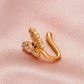 Fashion personality U-shaped fake nose ring diamond butterfly nose nail no hole nose clip piercing jewelry