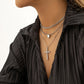 Jewelry Hip Hop Trendy Diamond Cross Necklace Set Fashion Metal Chain Clavicle Necklace