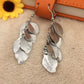 Fashion Texture Metal Sequins Banana Leaf Ladies Earrings Pop Earrings Indian Ear Jewelry