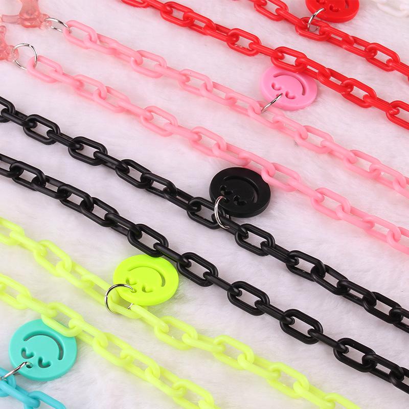 Simple pants chain resin color waist chain punk hip-hop rock all-match smiley face pants chain