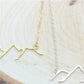 Explosive style hollow mountain peak pendant fashion all-match water ripple mountain chain necklace female clavicle chain