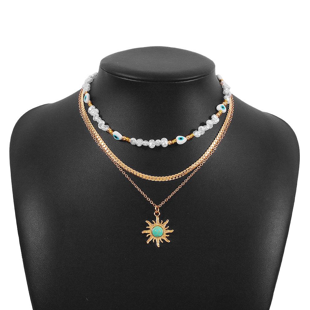 Fashion pearl clavicle chain choker color rice beads bohemian necklace female jewelry